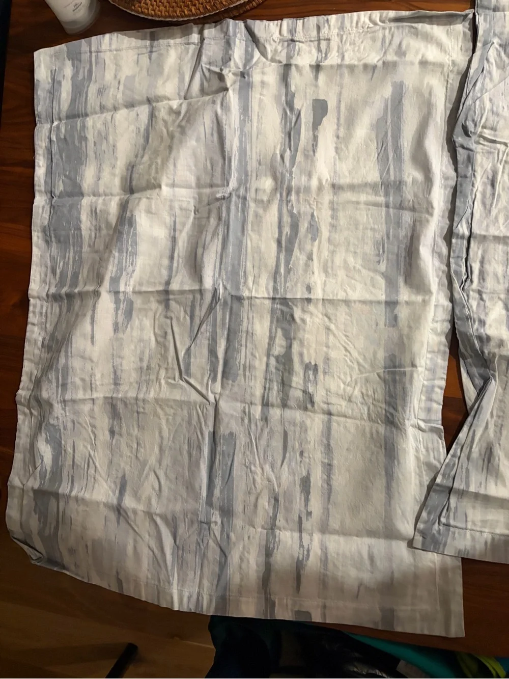 Light Blue & White Abstract Stripe Pillowcase Shams (Set)